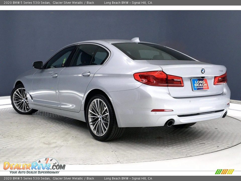 2020 BMW 5 Series 530i Sedan Glacier Silver Metallic / Black Photo #10