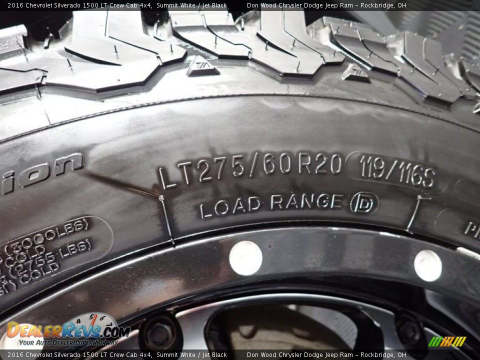 2016 Chevrolet Silverado 1500 LT Crew Cab 4x4 Summit White / Jet Black Photo #16