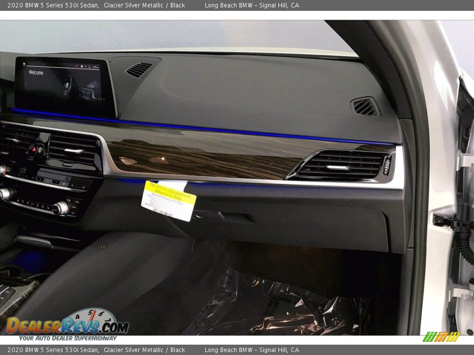 2020 BMW 5 Series 530i Sedan Glacier Silver Metallic / Black Photo #22