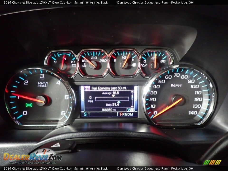 2016 Chevrolet Silverado 1500 LT Crew Cab 4x4 Summit White / Jet Black Photo #30