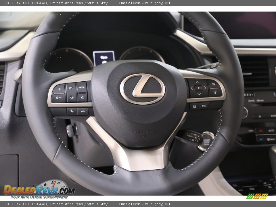 2017 Lexus RX 350 AWD Eminent White Pearl / Stratus Gray Photo #7