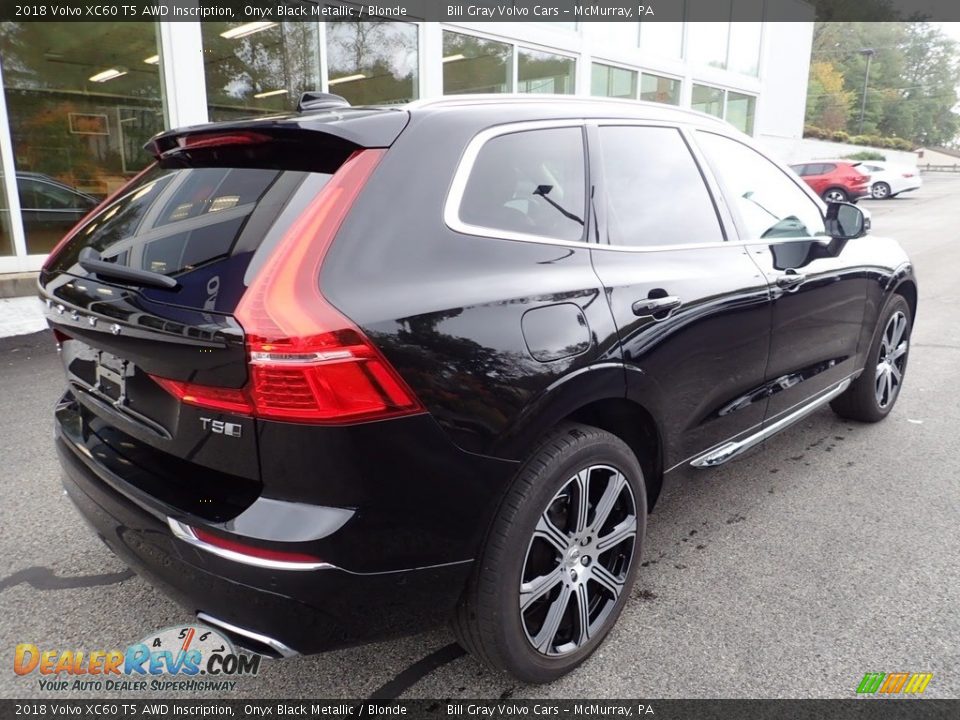 2018 Volvo XC60 T5 AWD Inscription Onyx Black Metallic / Blonde Photo #3