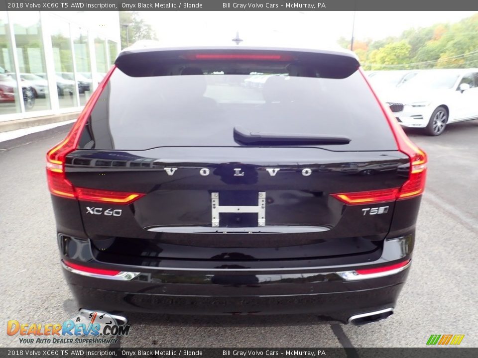 2018 Volvo XC60 T5 AWD Inscription Onyx Black Metallic / Blonde Photo #4