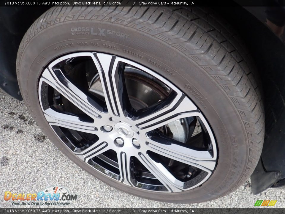 2018 Volvo XC60 T5 AWD Inscription Onyx Black Metallic / Blonde Photo #10