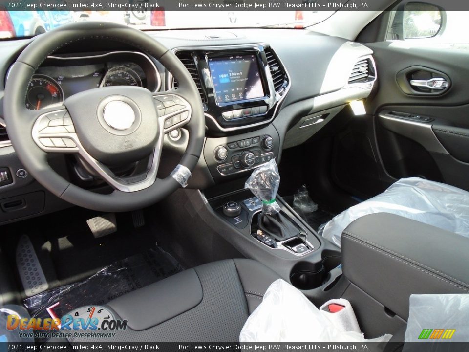 Black Interior - 2021 Jeep Cherokee Limited 4x4 Photo #13