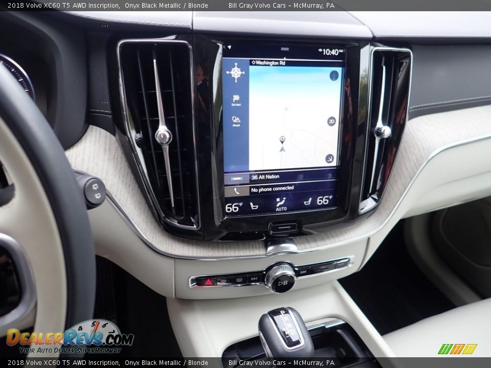 2018 Volvo XC60 T5 AWD Inscription Onyx Black Metallic / Blonde Photo #22
