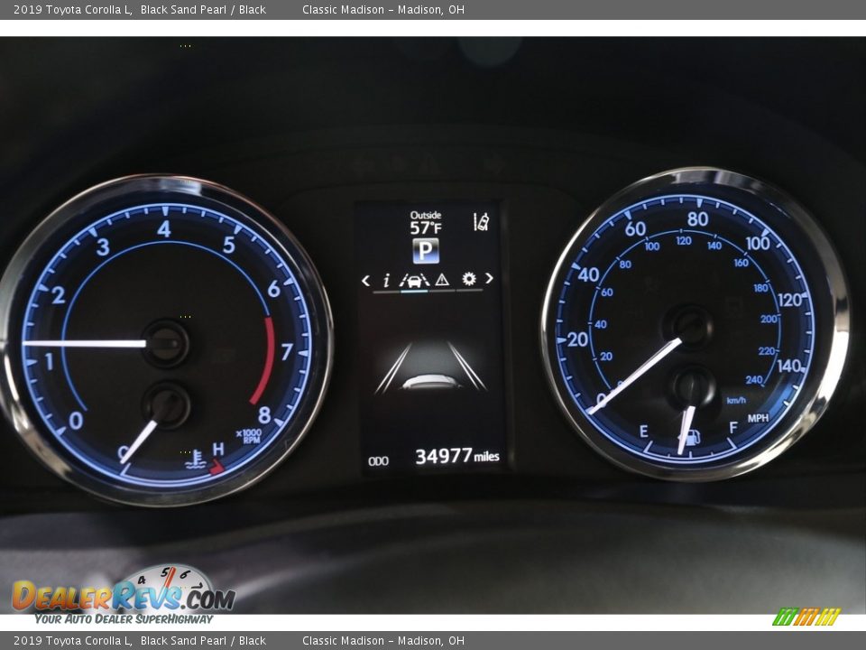 2019 Toyota Corolla L Black Sand Pearl / Black Photo #7