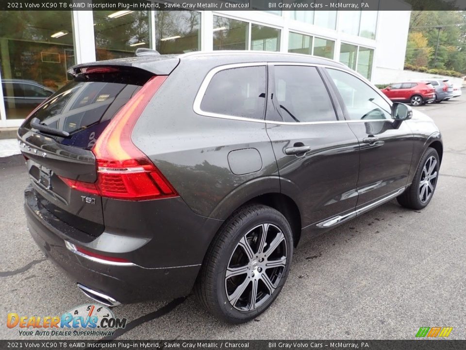 2021 Volvo XC90 T8 eAWD Inscription Plug-in Hybrid Savile Gray Metallic / Charcoal Photo #2