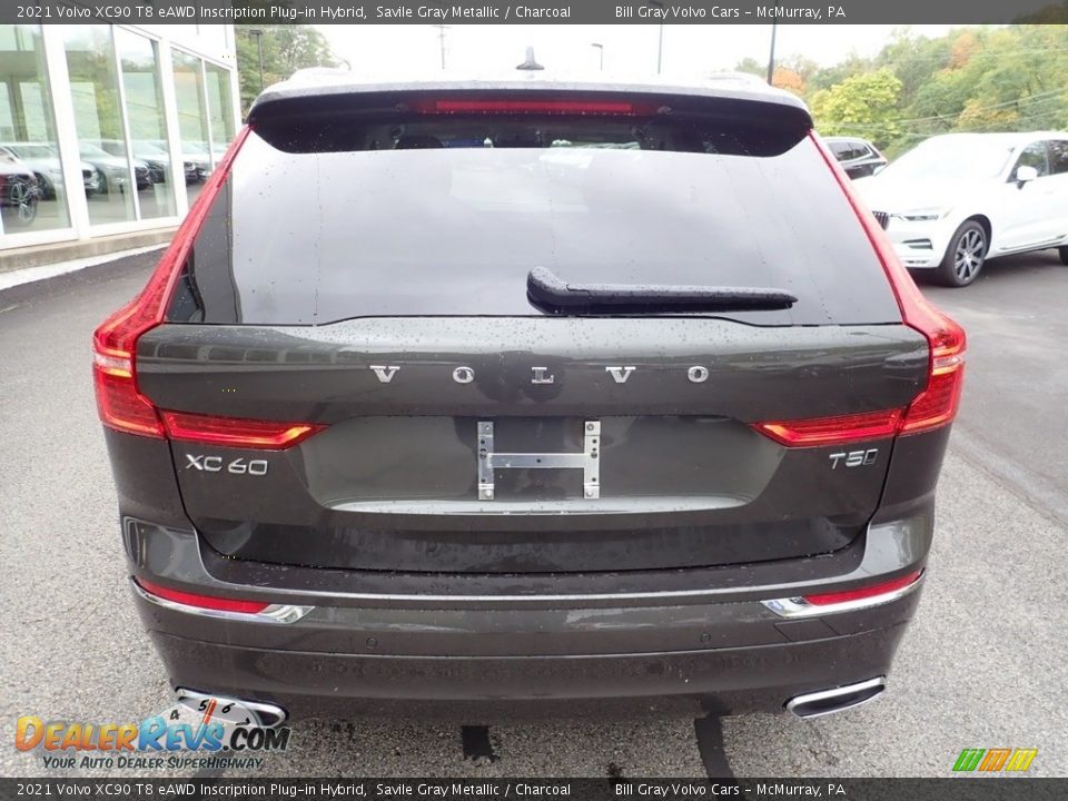 2021 Volvo XC90 T8 eAWD Inscription Plug-in Hybrid Savile Gray Metallic / Charcoal Photo #3