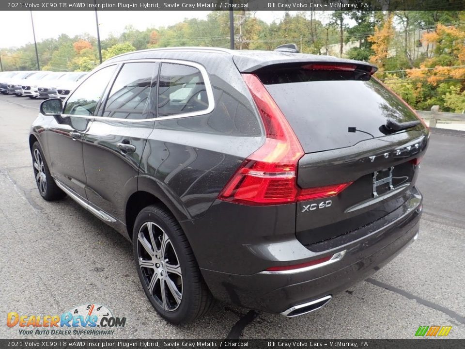 2021 Volvo XC90 T8 eAWD Inscription Plug-in Hybrid Savile Gray Metallic / Charcoal Photo #4