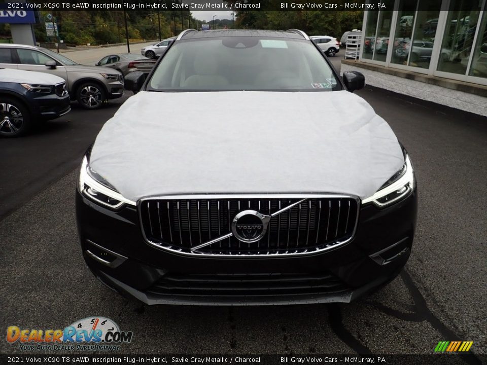 2021 Volvo XC90 T8 eAWD Inscription Plug-in Hybrid Savile Gray Metallic / Charcoal Photo #6