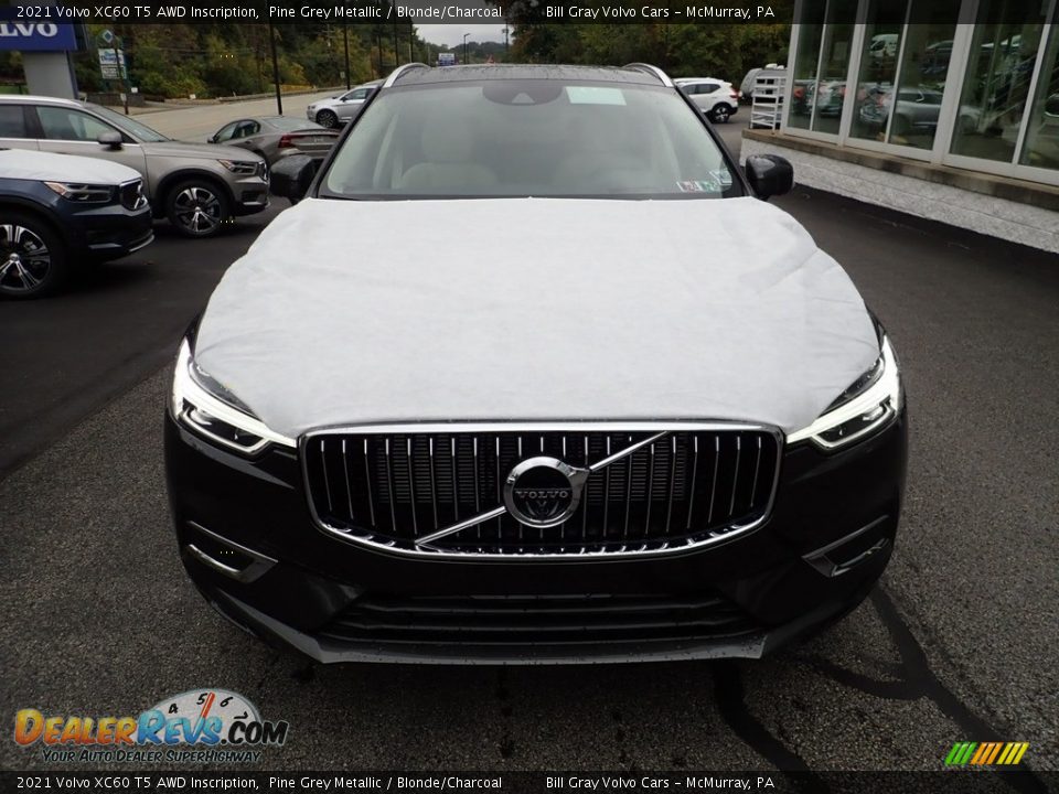 2021 Volvo XC60 T5 AWD Inscription Pine Grey Metallic / Blonde/Charcoal Photo #6