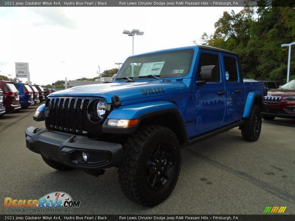 2021 Jeep Gladiator Willys 4x4 Hydro Blue Pearl / Black Photo #1