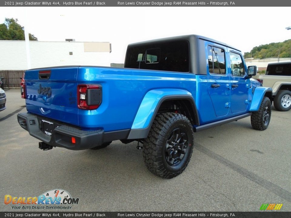 2021 Jeep Gladiator Willys 4x4 Hydro Blue Pearl / Black Photo #5