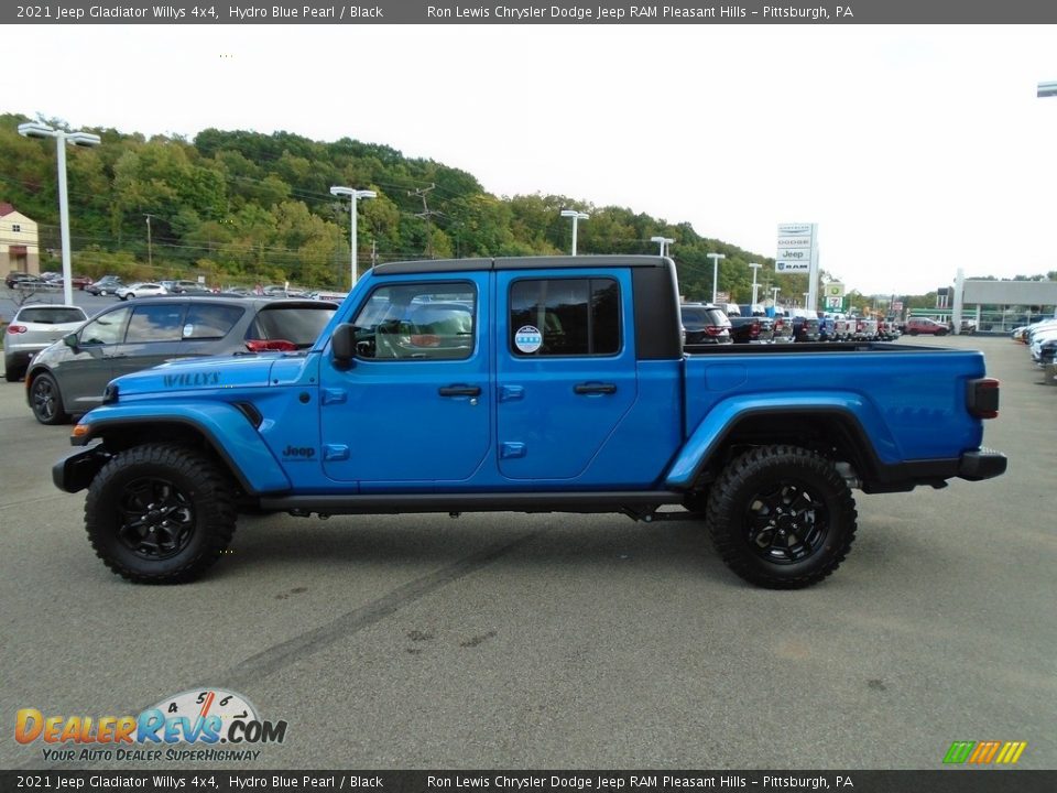 2021 Jeep Gladiator Willys 4x4 Hydro Blue Pearl / Black Photo #6