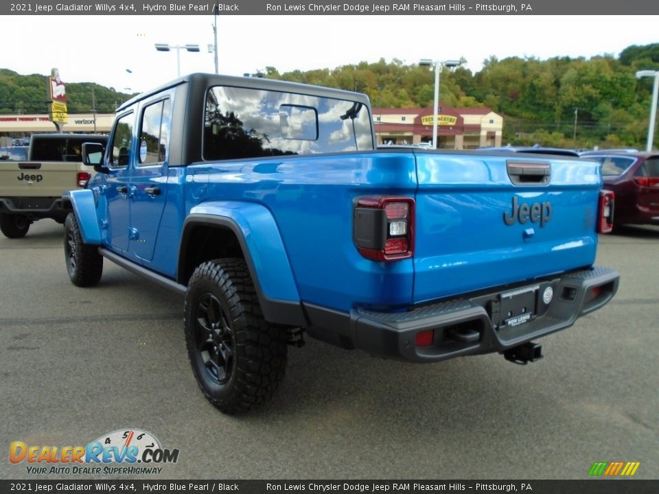 2021 Jeep Gladiator Willys 4x4 Hydro Blue Pearl / Black Photo #7