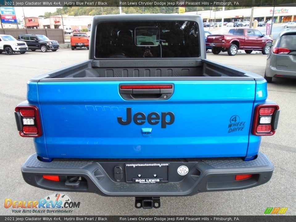 2021 Jeep Gladiator Willys 4x4 Hydro Blue Pearl / Black Photo #9