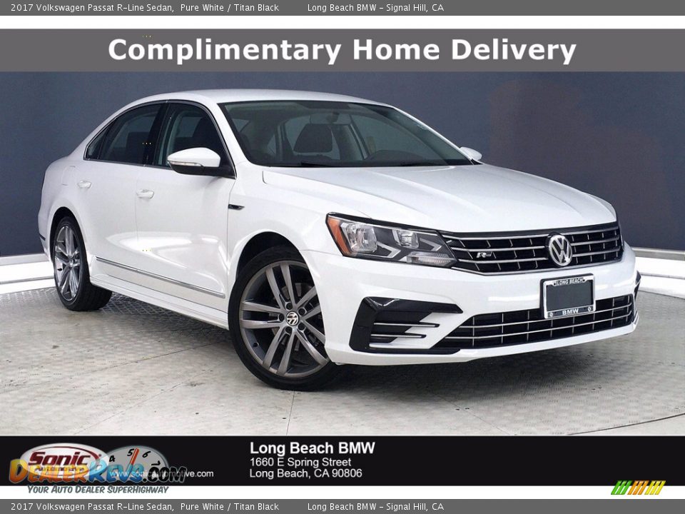 2017 Volkswagen Passat R-Line Sedan Pure White / Titan Black Photo #1