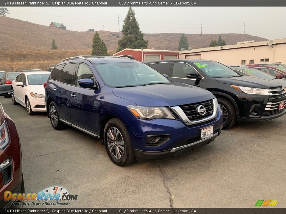 2019 Nissan Pathfinder S Caspian Blue Metallic / Charcoal Photo #2