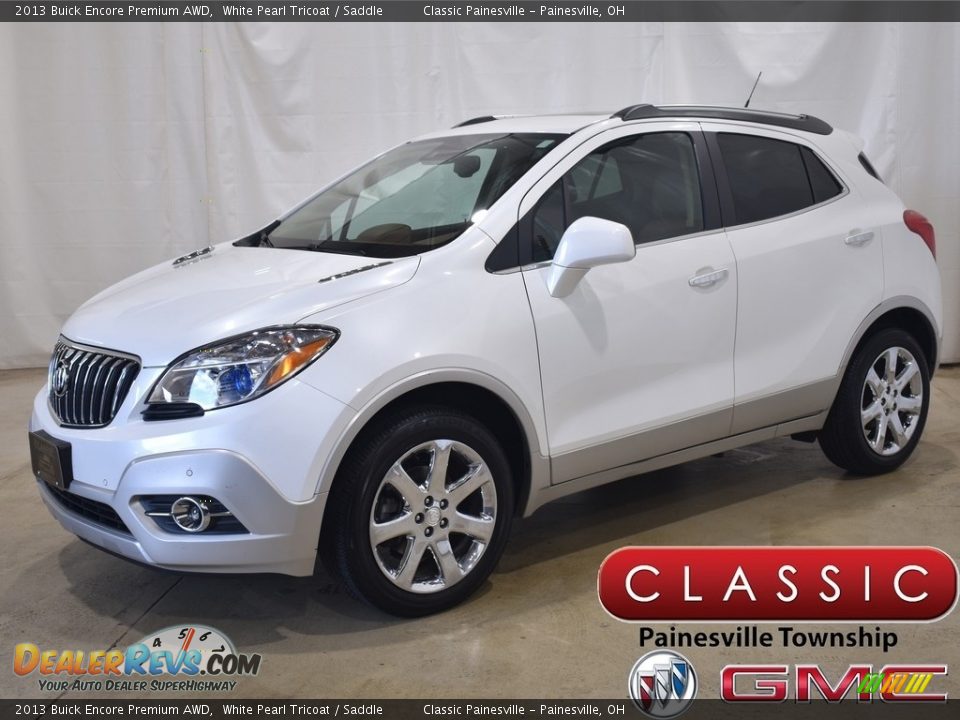 2013 Buick Encore Premium AWD White Pearl Tricoat / Saddle Photo #1