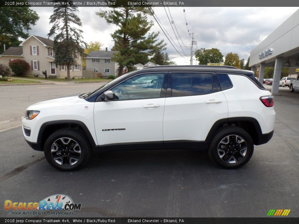 2018 Jeep Compass Trailhawk 4x4 White / Black/Ruby Red Photo #12