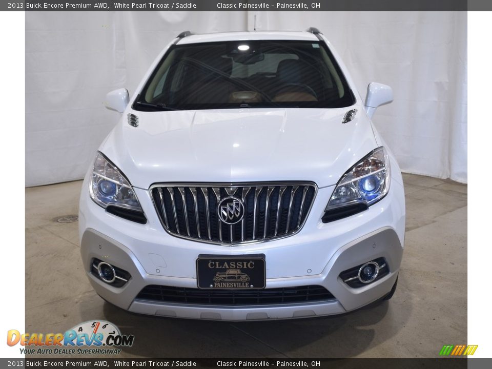 2013 Buick Encore Premium AWD White Pearl Tricoat / Saddle Photo #4