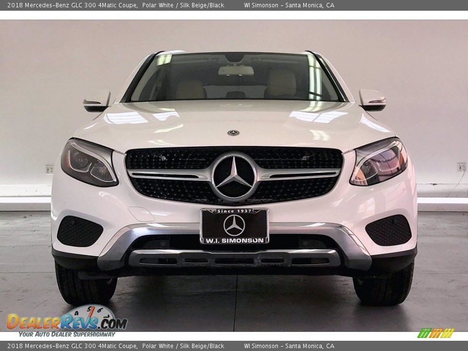 2018 Mercedes-Benz GLC 300 4Matic Coupe Polar White / Silk Beige/Black Photo #2