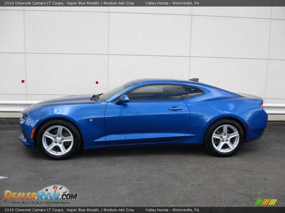 2016 Chevrolet Camaro LT Coupe Hyper Blue Metallic / Medium Ash Gray Photo #2