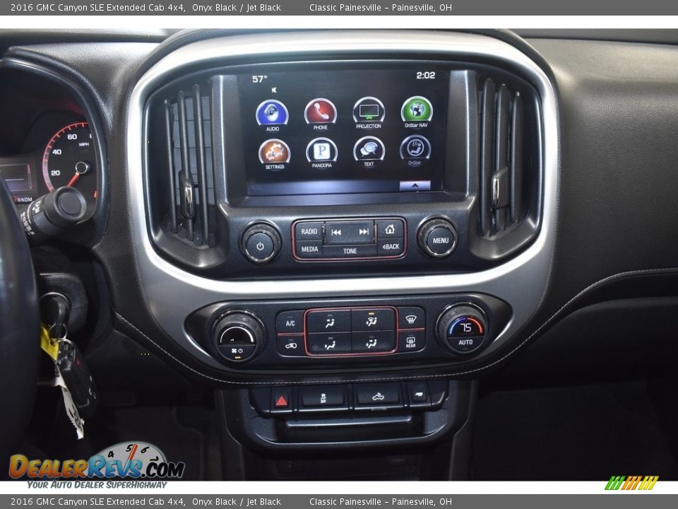 Controls of 2016 GMC Canyon SLE Extended Cab 4x4 Photo #12