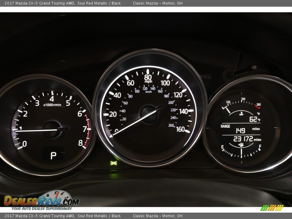 2017 Mazda CX-5 Grand Touring AWD Soul Red Metallic / Black Photo #8