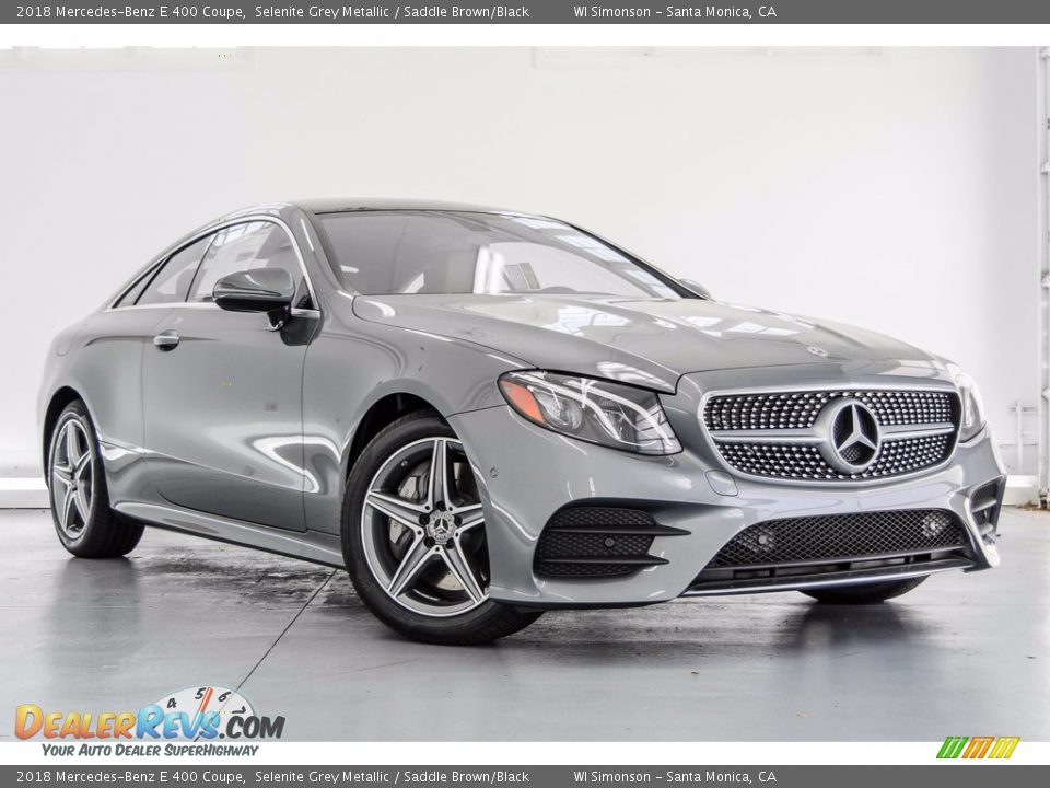 2018 Mercedes-Benz E 400 Coupe Selenite Grey Metallic / Saddle Brown/Black Photo #12