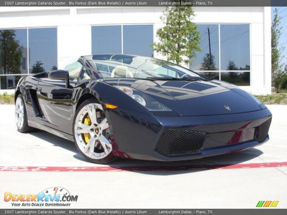 2007 Lamborghini Gallardo Spyder Blu Fontus (Dark Blue Metallic) / Avorio Lilium Photo #1
