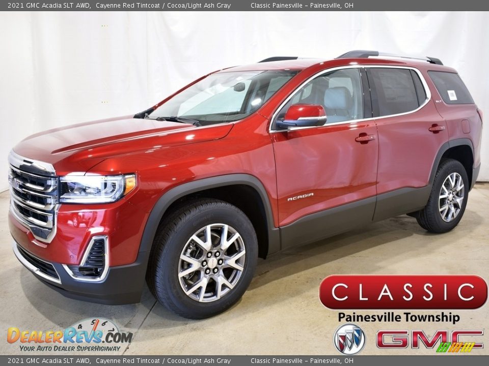 2021 GMC Acadia SLT AWD Cayenne Red Tintcoat / Cocoa/Light Ash Gray Photo #1