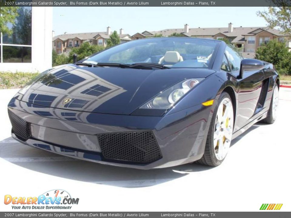 2007 Lamborghini Gallardo Spyder Blu Fontus (Dark Blue Metallic) / Avorio Lilium Photo #2