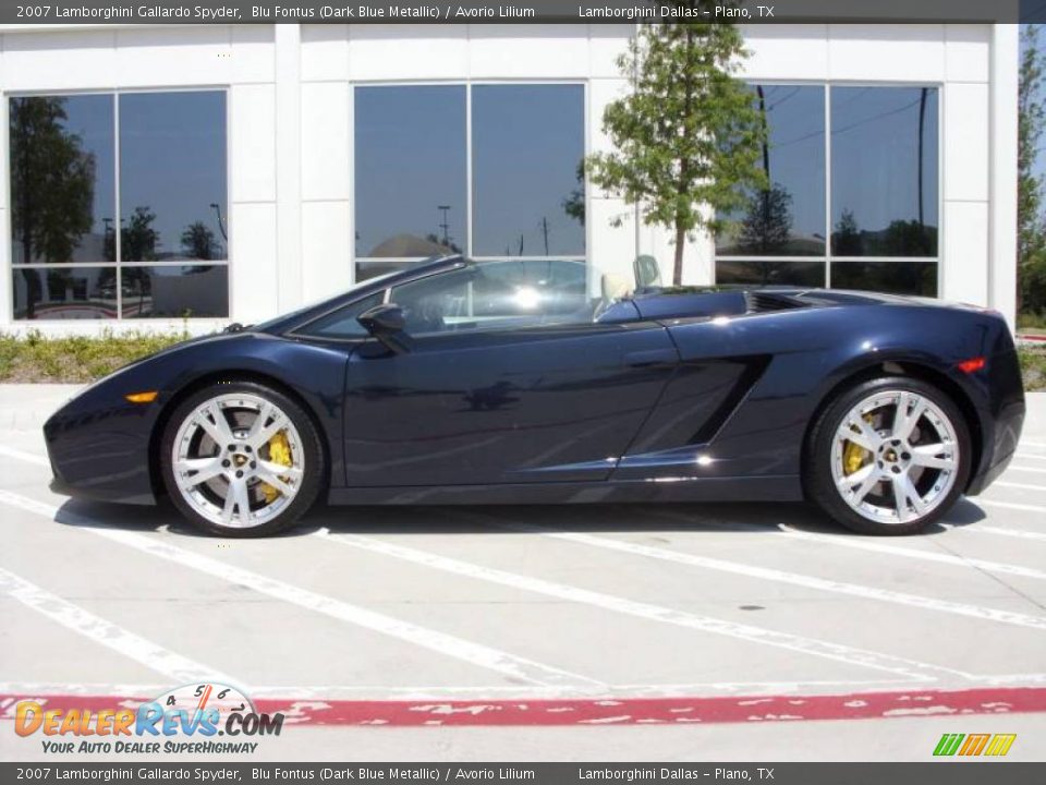 2007 Lamborghini Gallardo Spyder Blu Fontus (Dark Blue Metallic) / Avorio Lilium Photo #3