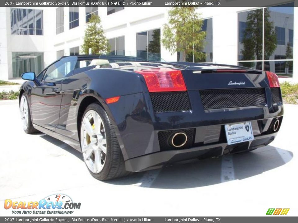 2007 Lamborghini Gallardo Spyder Blu Fontus (Dark Blue Metallic) / Avorio Lilium Photo #4