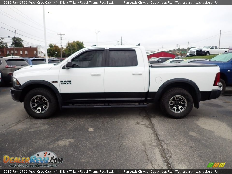 2016 Ram 1500 Rebel Crew Cab 4x4 Bright White / Rebel Theme Red/Black Photo #3