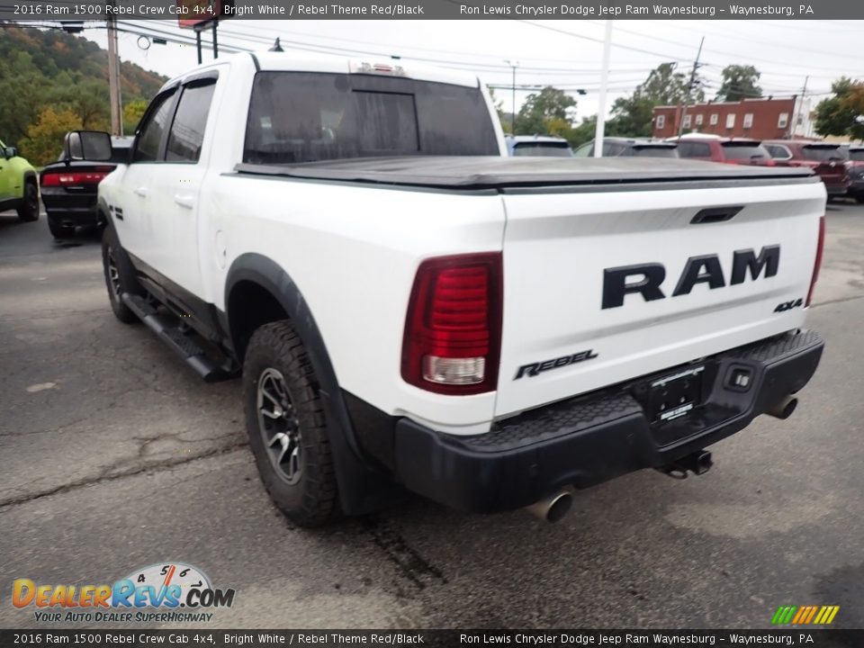 2016 Ram 1500 Rebel Crew Cab 4x4 Bright White / Rebel Theme Red/Black Photo #4