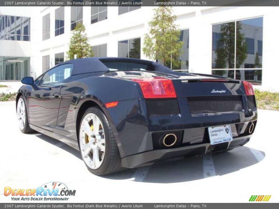 2007 Lamborghini Gallardo Spyder Blu Fontus (Dark Blue Metallic) / Avorio Lilium Photo #7