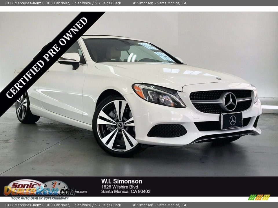 2017 Mercedes-Benz C 300 Cabriolet Polar White / Silk Beige/Black Photo #1