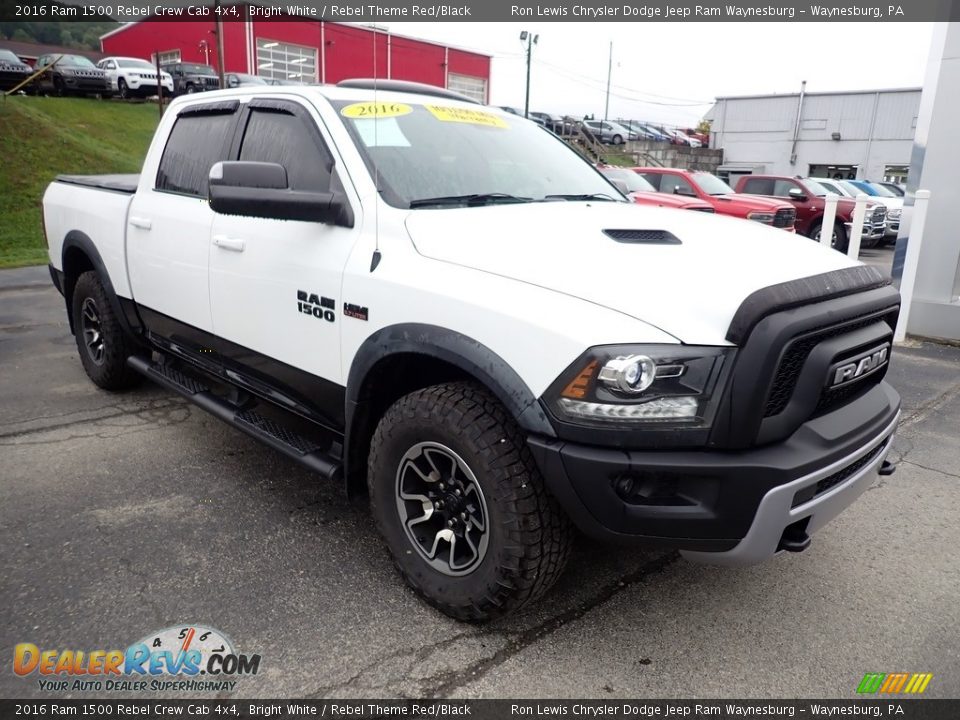 2016 Ram 1500 Rebel Crew Cab 4x4 Bright White / Rebel Theme Red/Black Photo #8