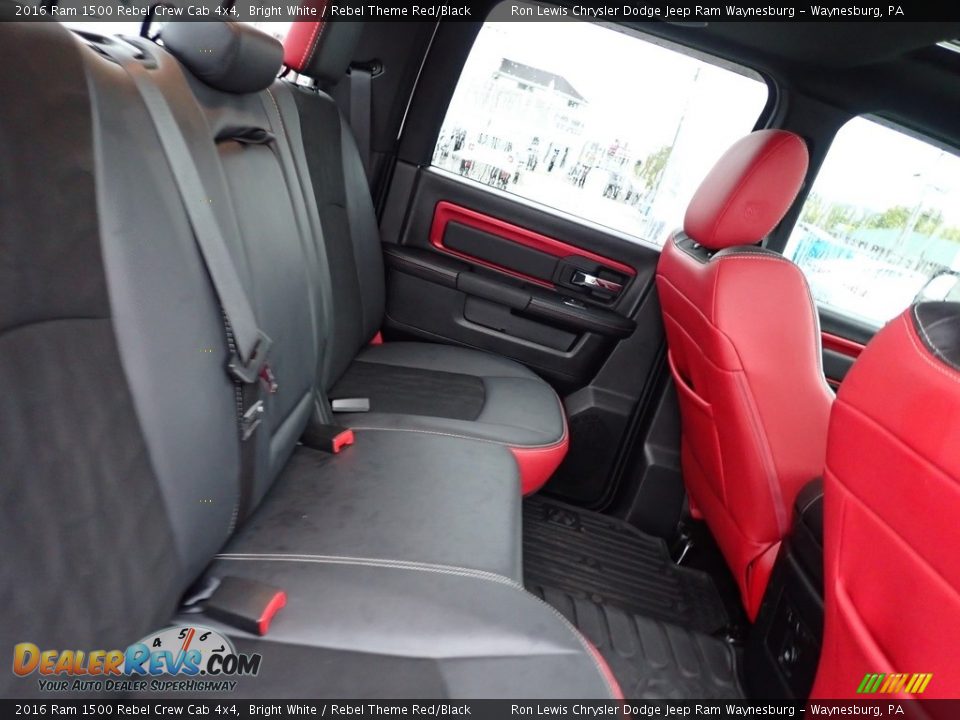 2016 Ram 1500 Rebel Crew Cab 4x4 Bright White / Rebel Theme Red/Black Photo #13
