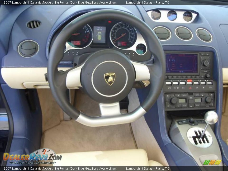 2007 Lamborghini Gallardo Spyder Blu Fontus (Dark Blue Metallic) / Avorio Lilium Photo #10