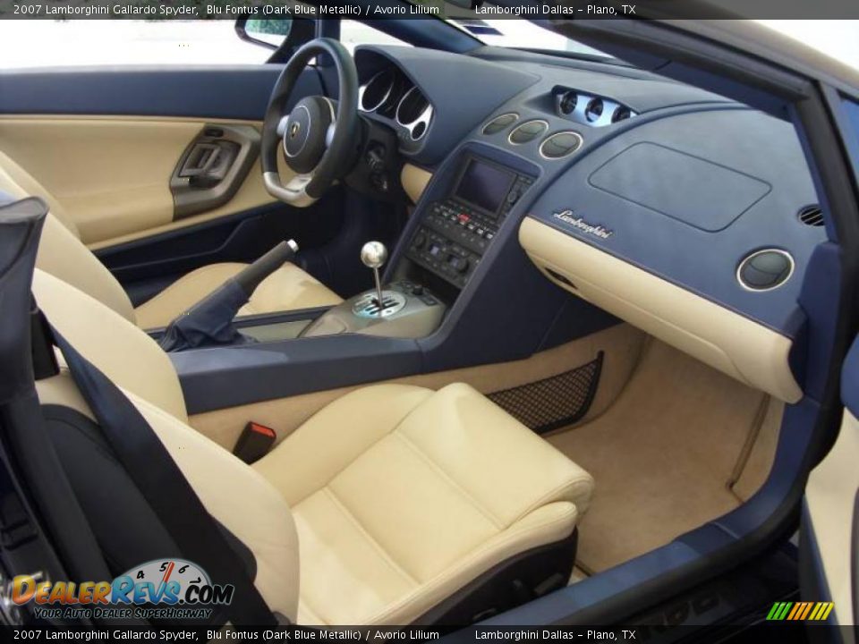2007 Lamborghini Gallardo Spyder Blu Fontus (Dark Blue Metallic) / Avorio Lilium Photo #11