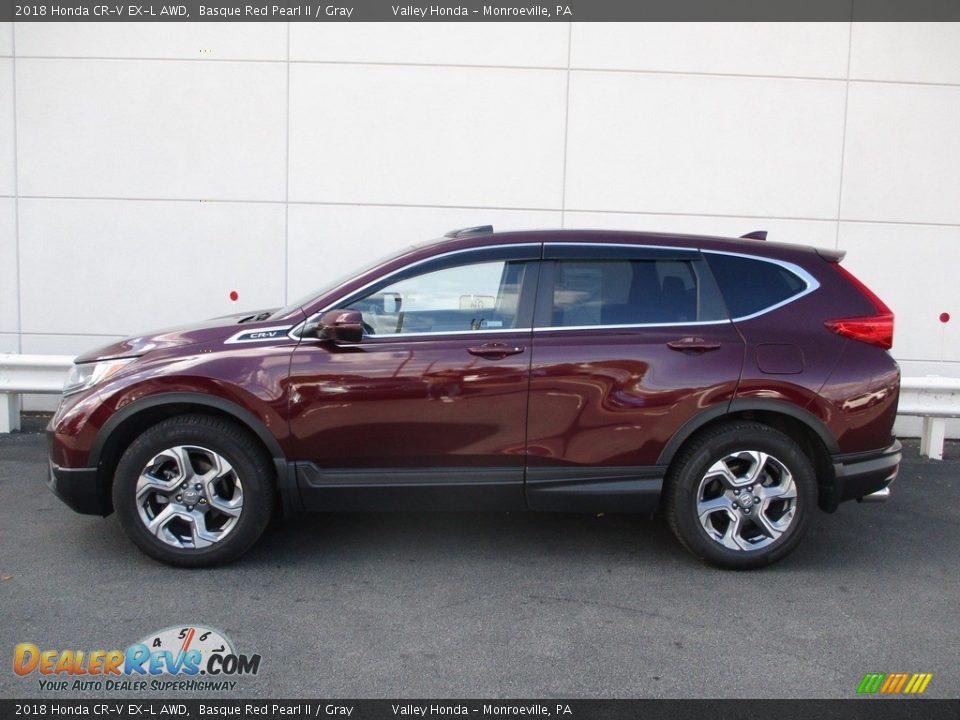 2018 Honda CR-V EX-L AWD Basque Red Pearl II / Gray Photo #2
