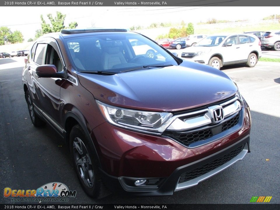 2018 Honda CR-V EX-L AWD Basque Red Pearl II / Gray Photo #7