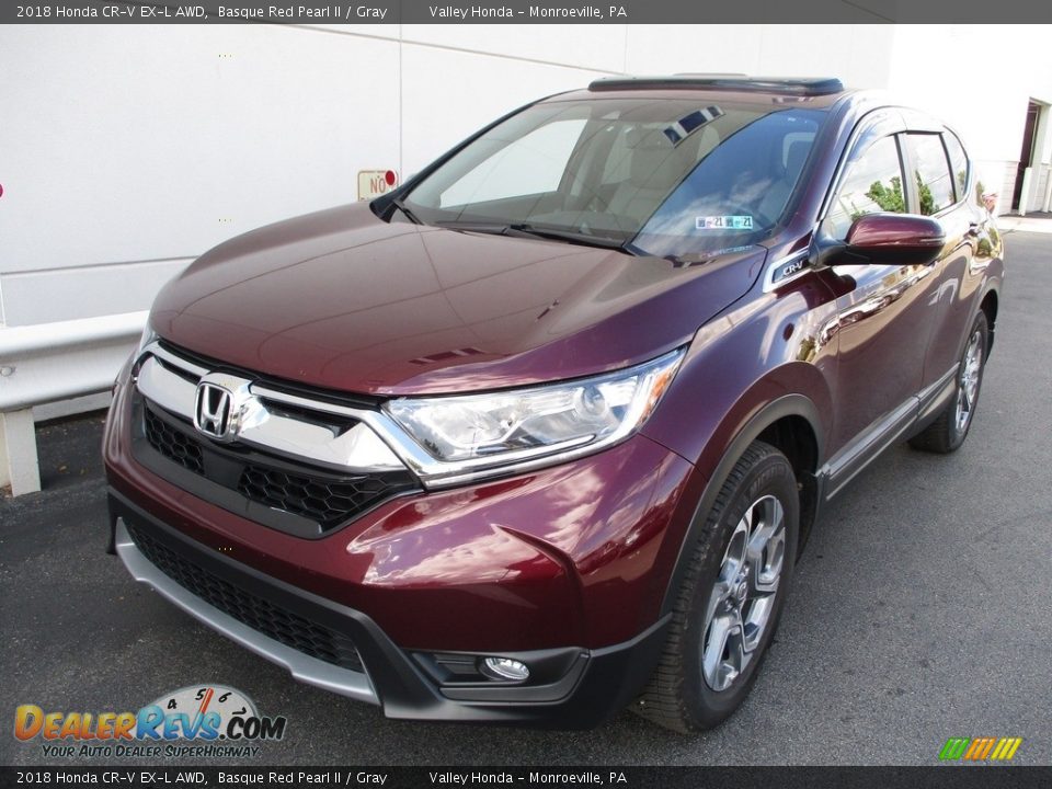 2018 Honda CR-V EX-L AWD Basque Red Pearl II / Gray Photo #9