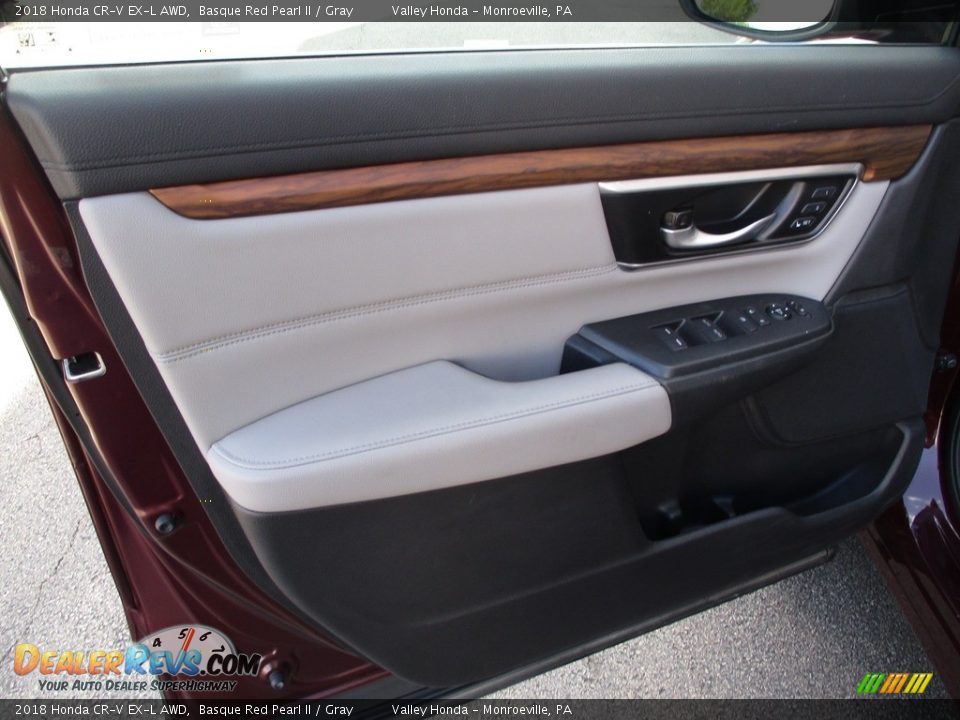 2018 Honda CR-V EX-L AWD Basque Red Pearl II / Gray Photo #10