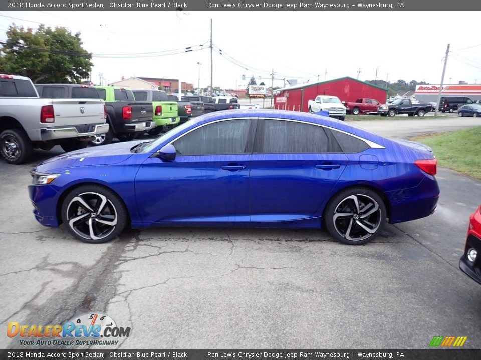 2018 Honda Accord Sport Sedan Obsidian Blue Pearl / Black Photo #3