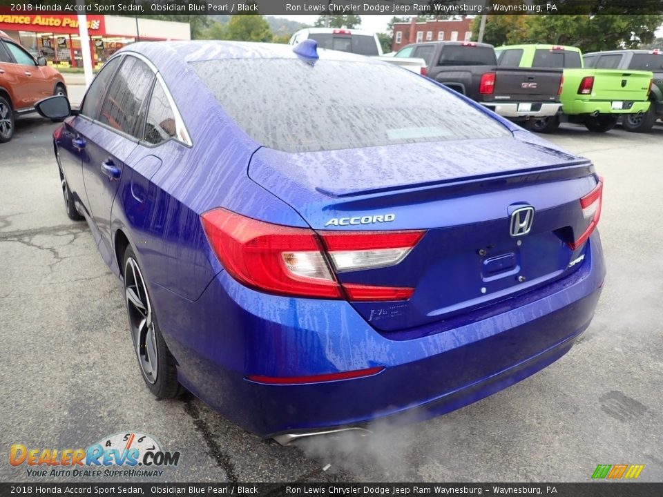 2018 Honda Accord Sport Sedan Obsidian Blue Pearl / Black Photo #4